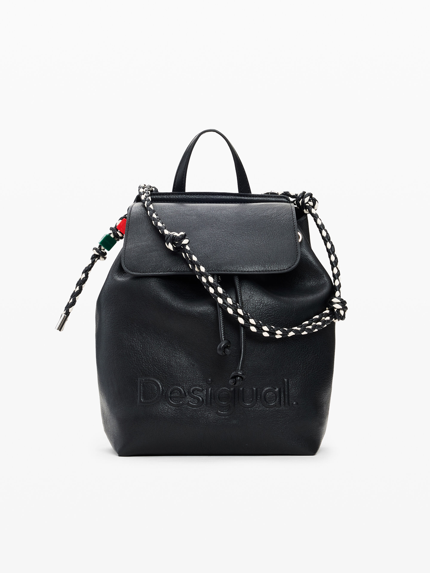 Mochila Mala com Detalhes Entrançados
