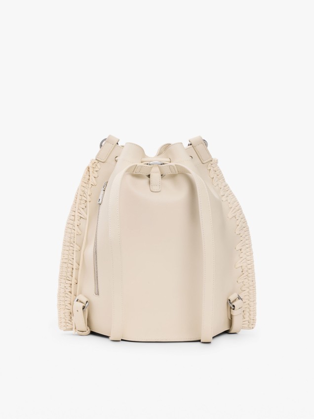 Mochila Mala Efeito Pele Sintética