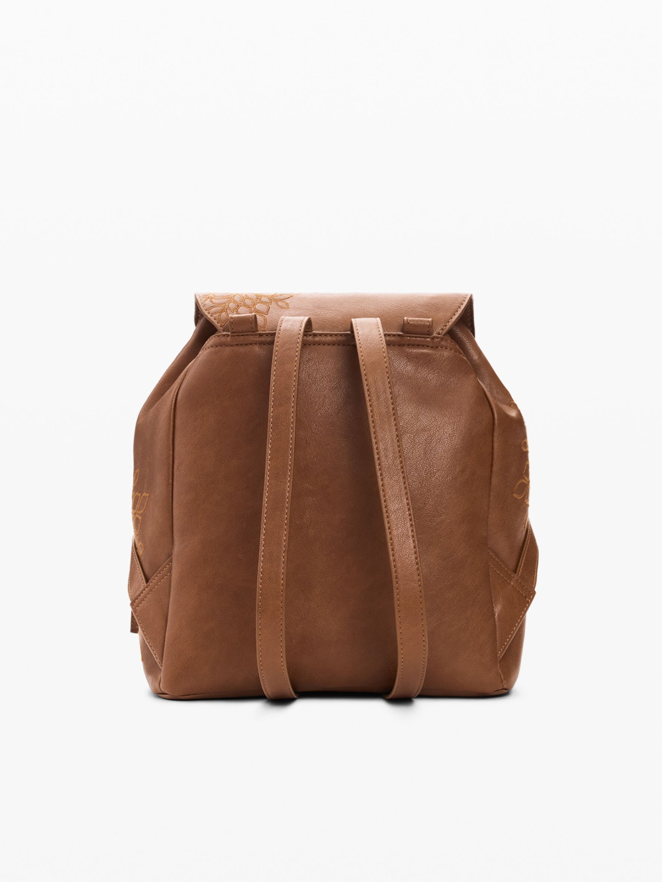 Mochila Mala com Bordados Efeito Pele