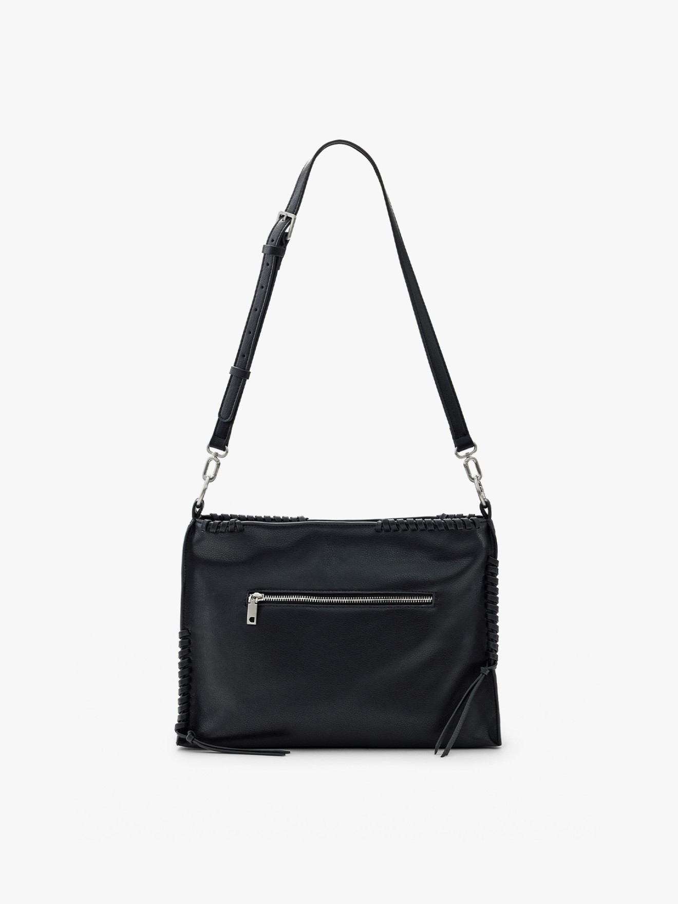 Mala de Ombro Efeito Pele com Detalhes