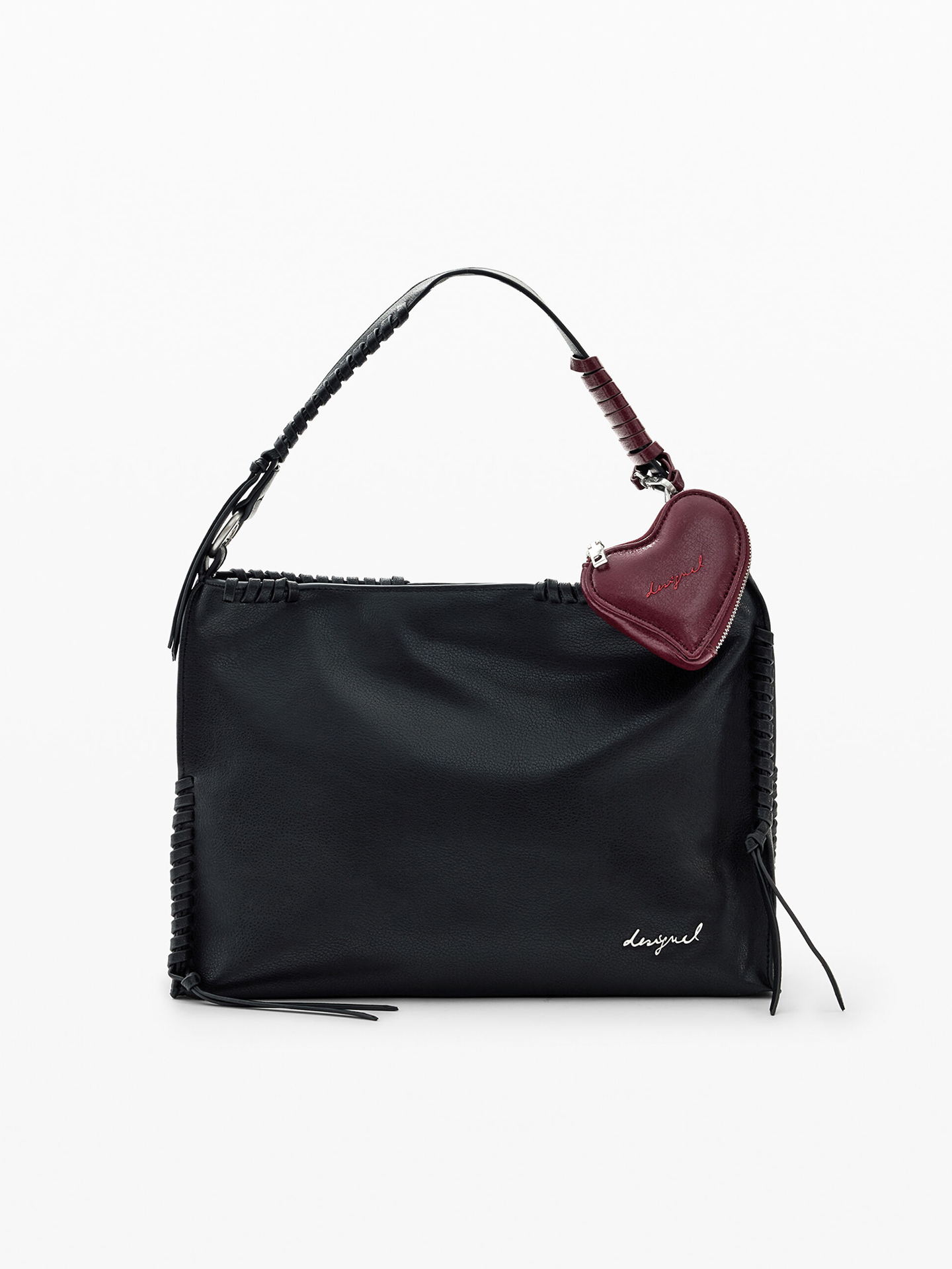 Mala de Ombro Efeito Pele com Detalhes