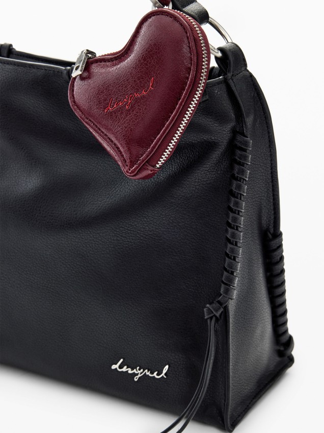 Mala de Ombro Efeito Pele com Detalhes