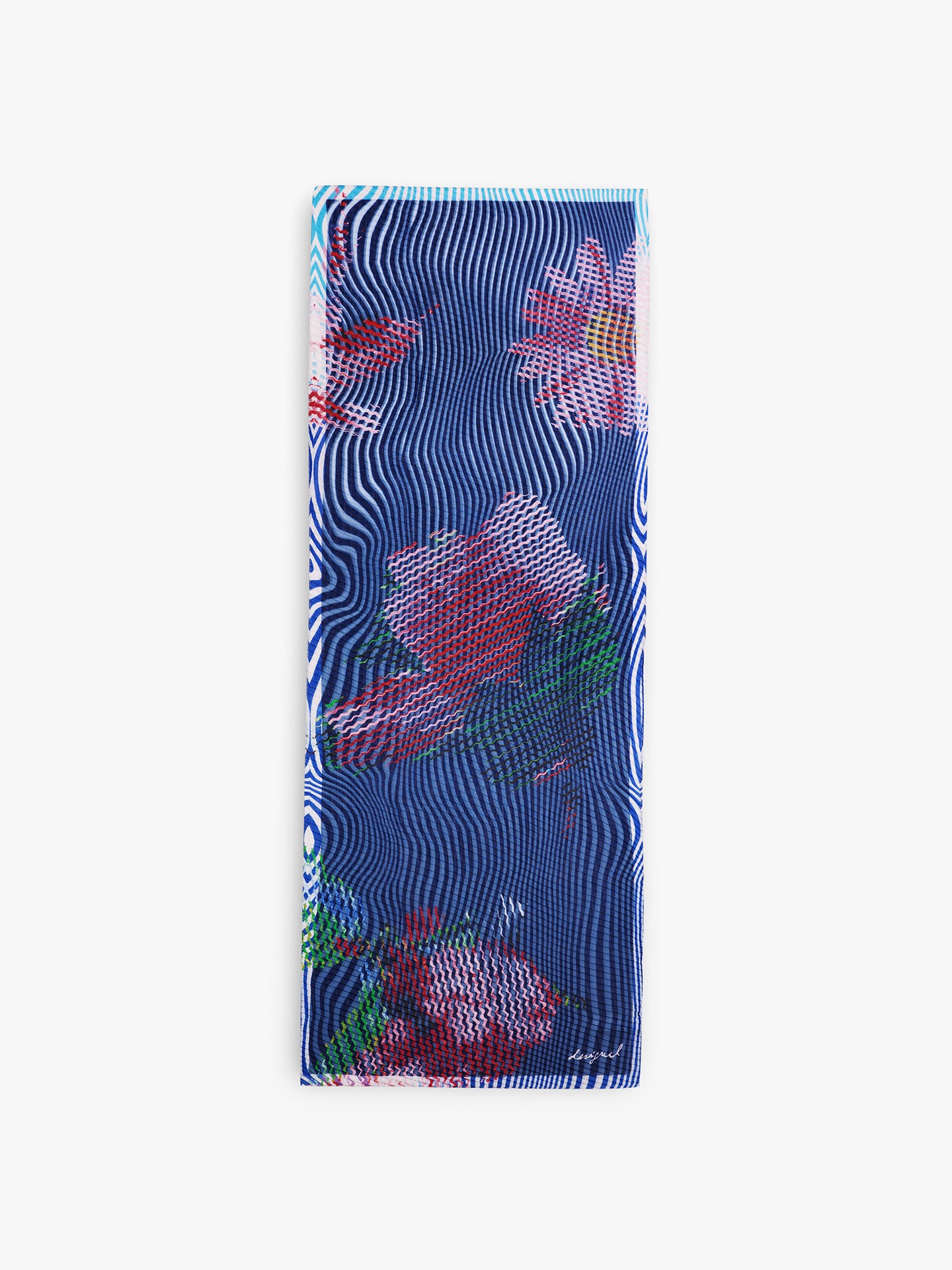 Lenço Retangular com Estampado