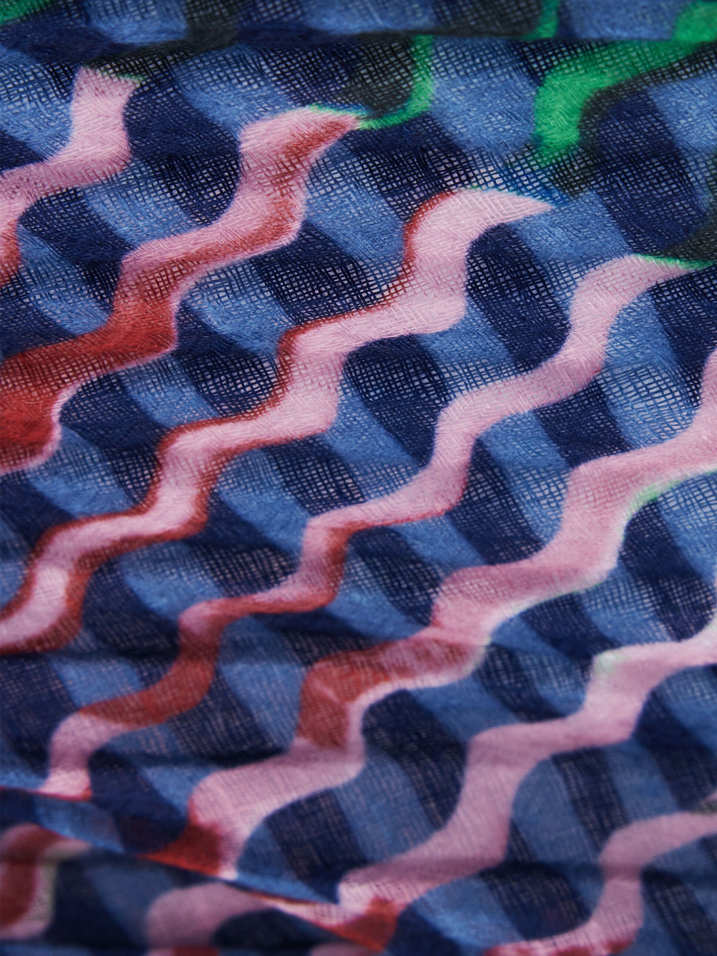 Lenço Retangular com Estampado