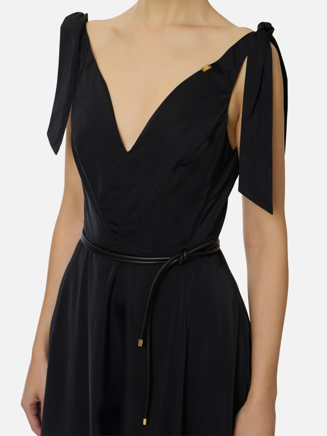 Vestido Midi com Decote em V