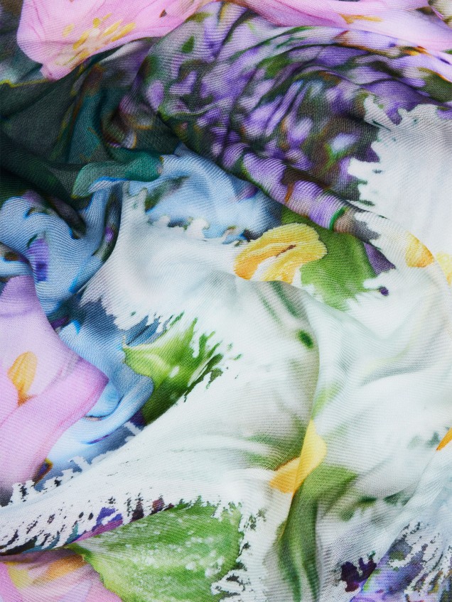 Lenço Retangular com Estampado