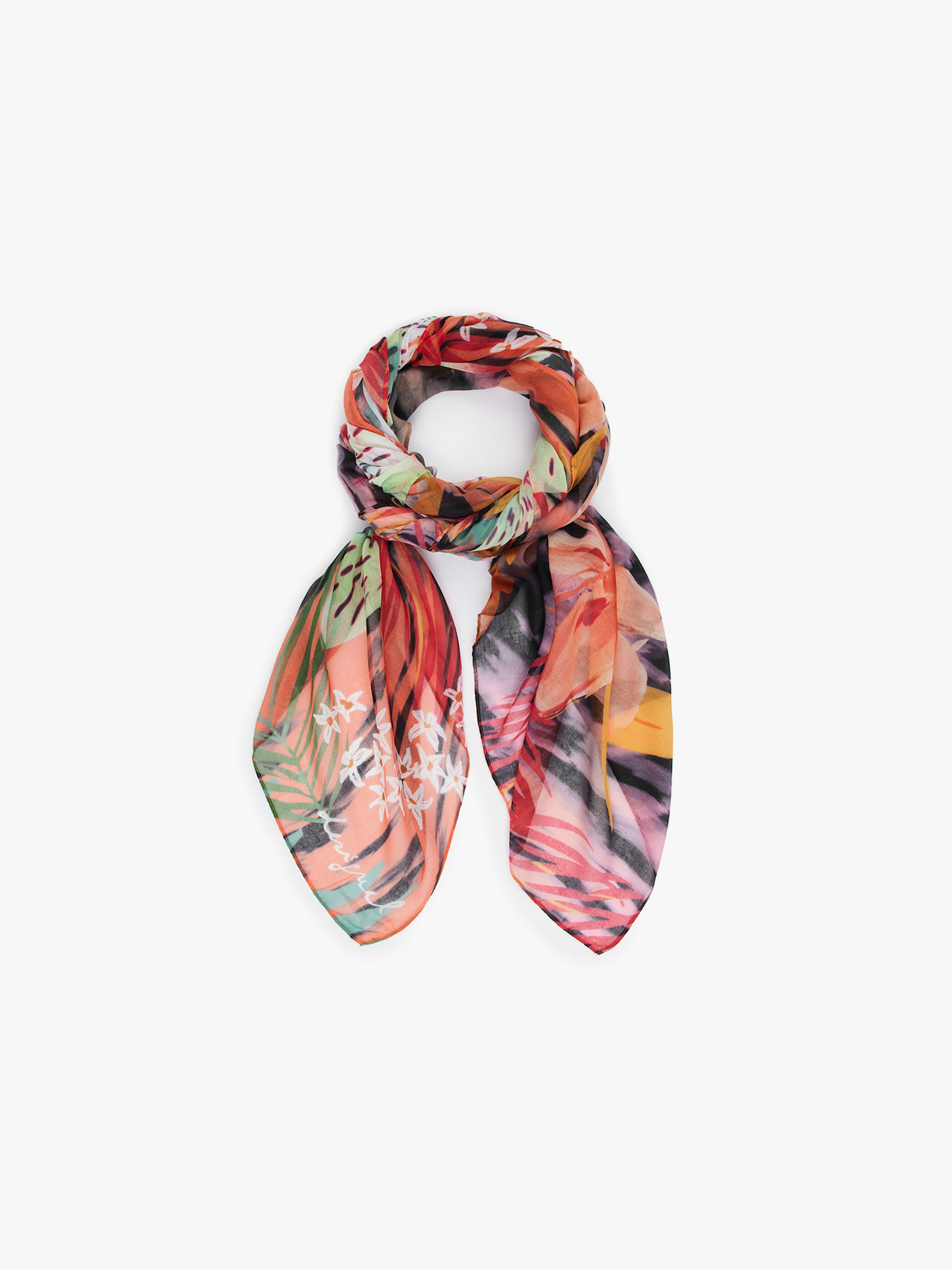 Lenço com Estampado Floral