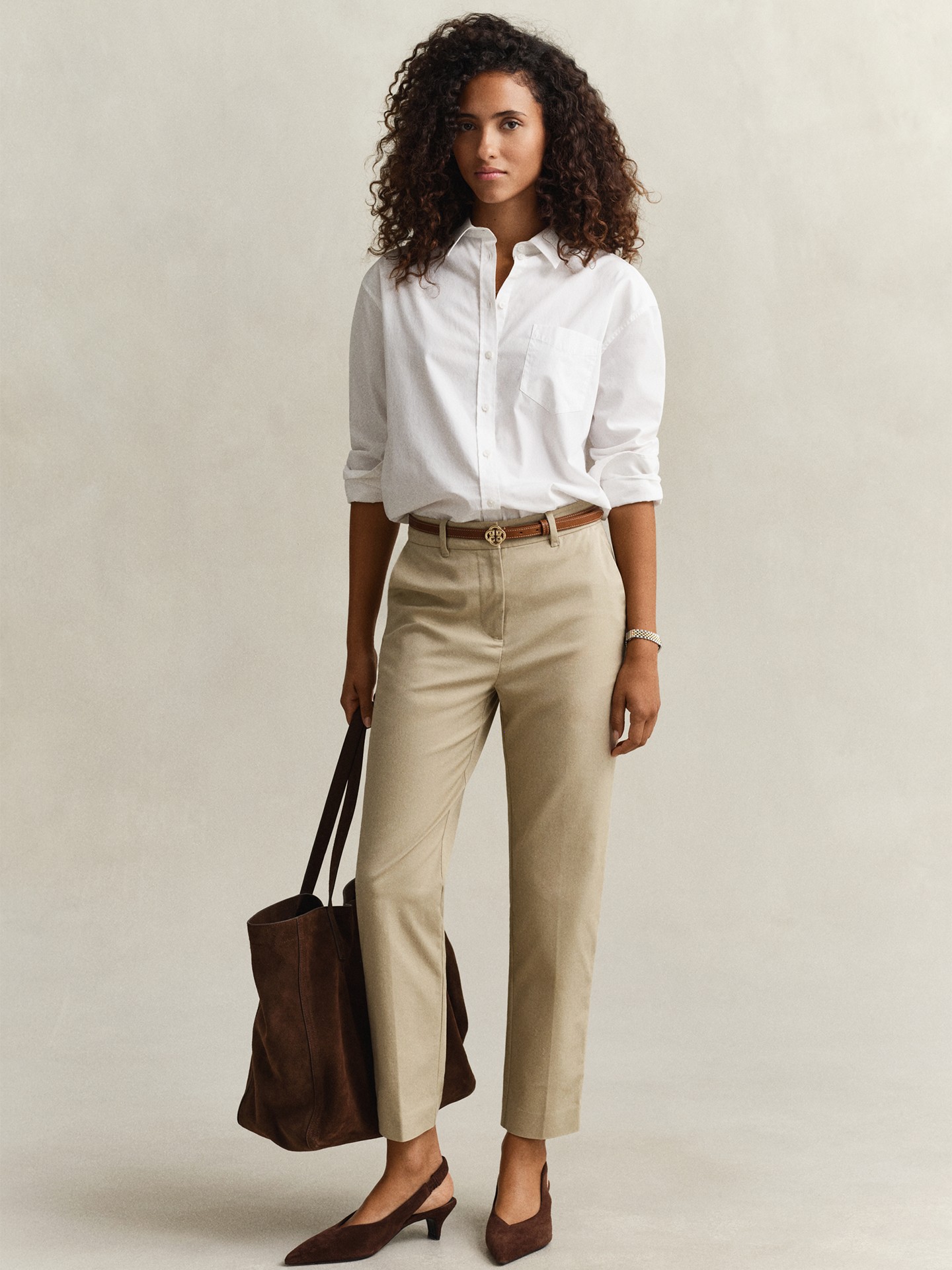 Calças Cropped Slim Fit