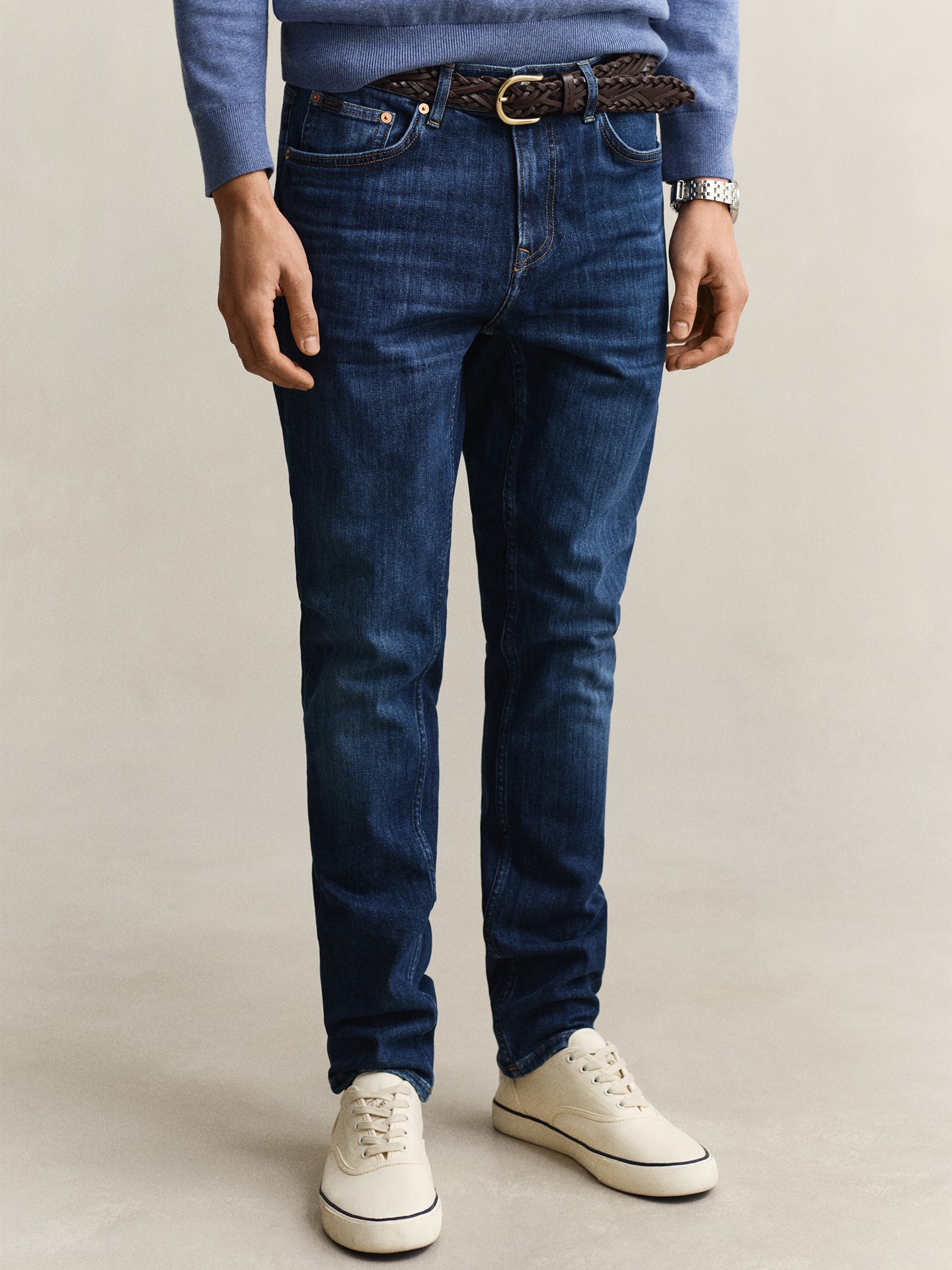 Calças de Ganga Slim Fit