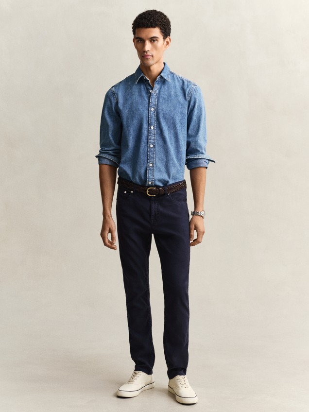 Calças de Ganga Slim Fit