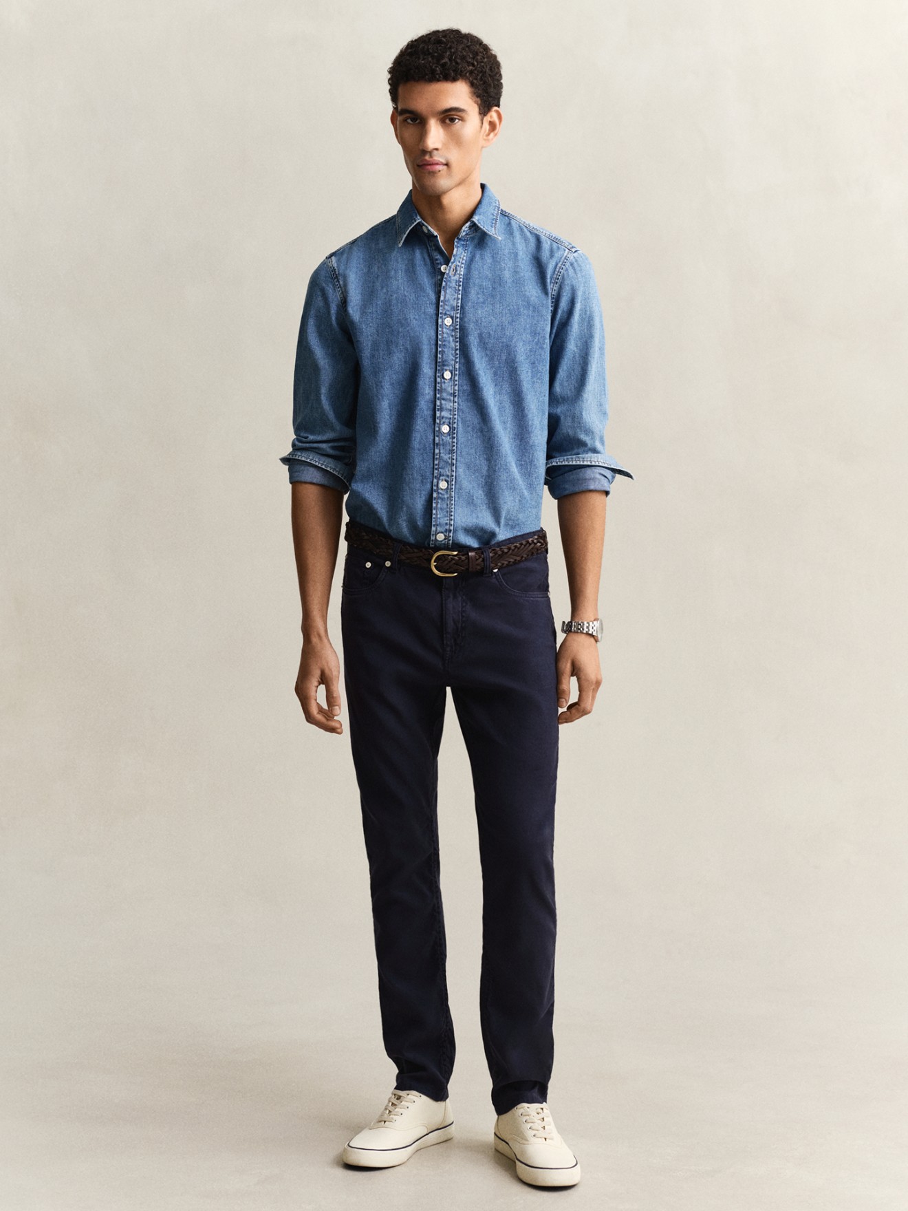 Calças de Ganga Slim Fit