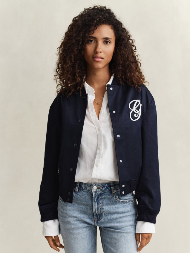 Blus�o Bomber com Emblema no Peito