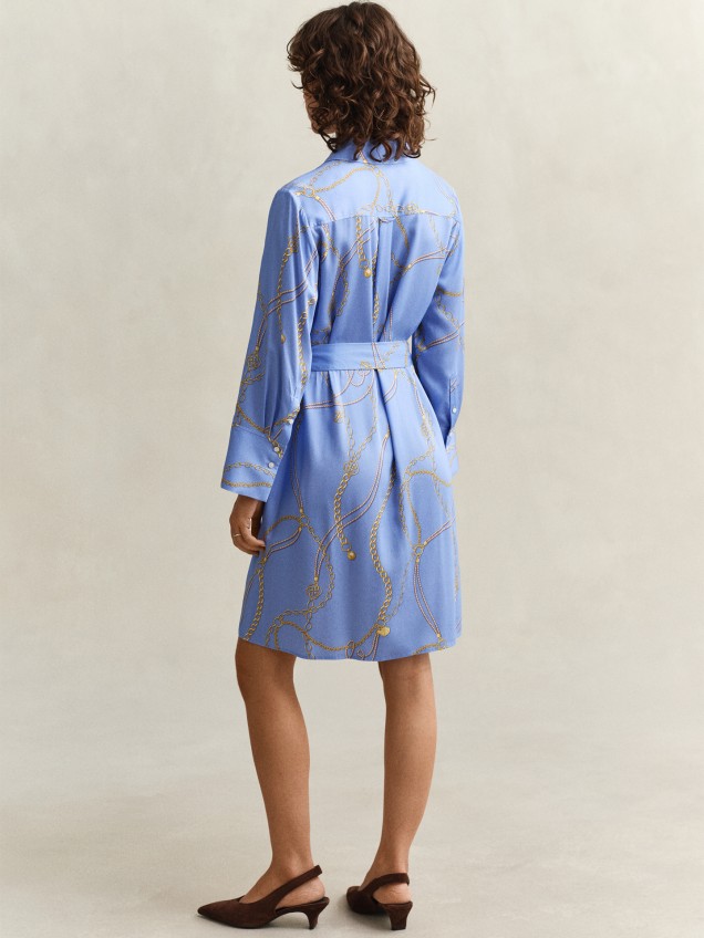 Vestido Camiseiro com Padrão