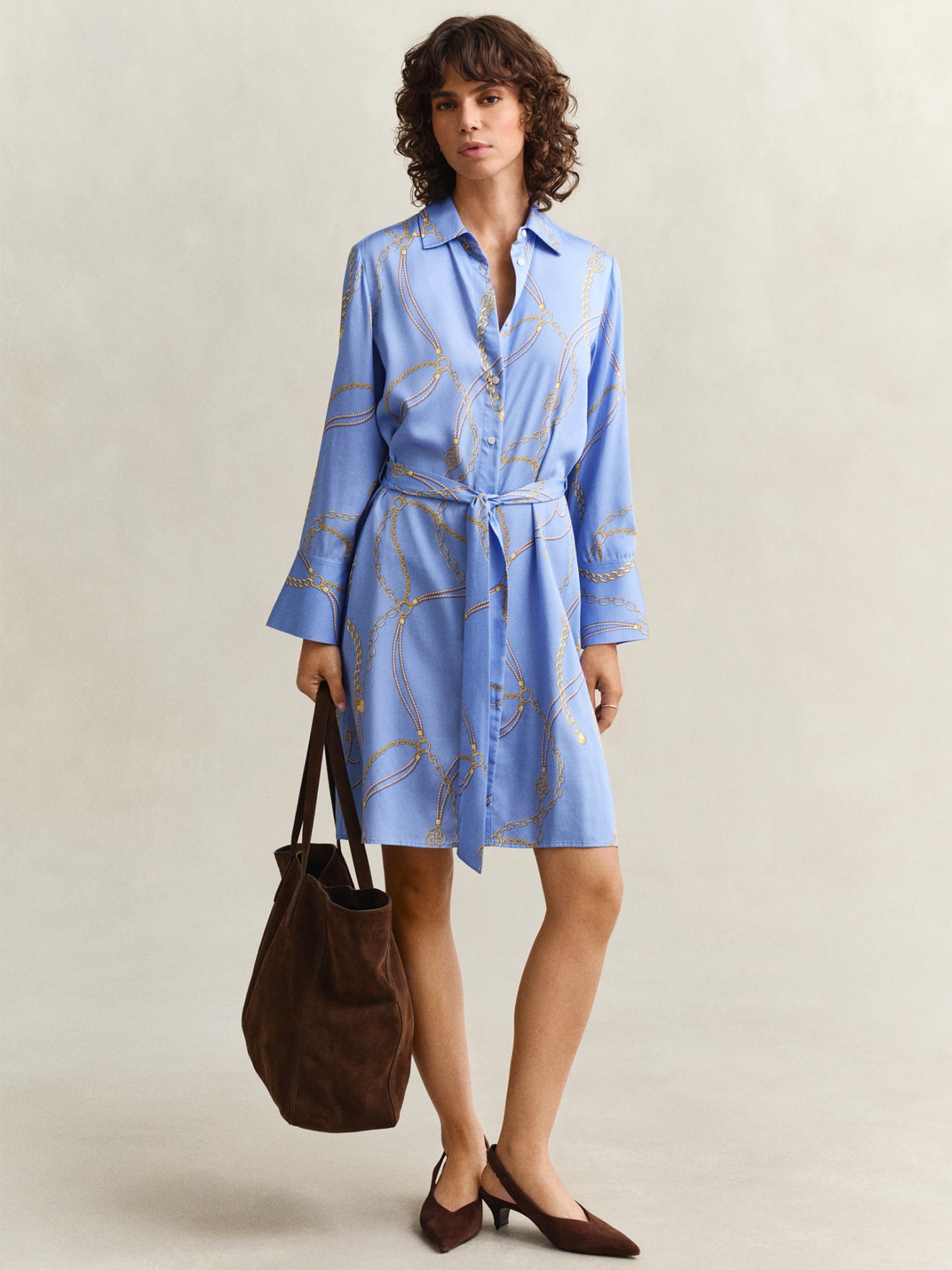 Vestido Camiseiro com Padr�o