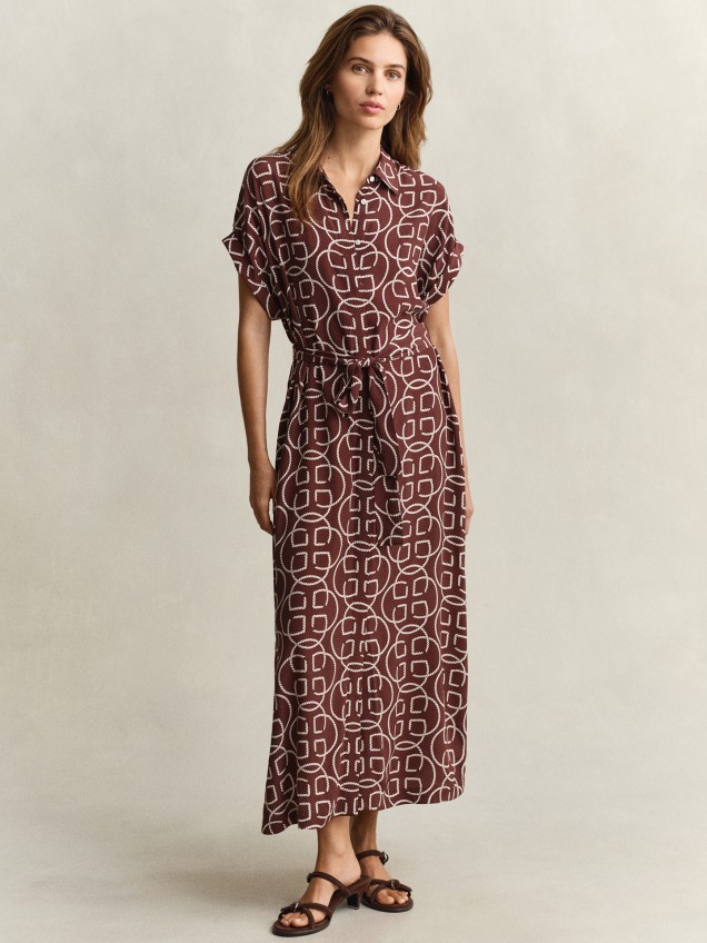 Vestido Camiseiro com Padr�o