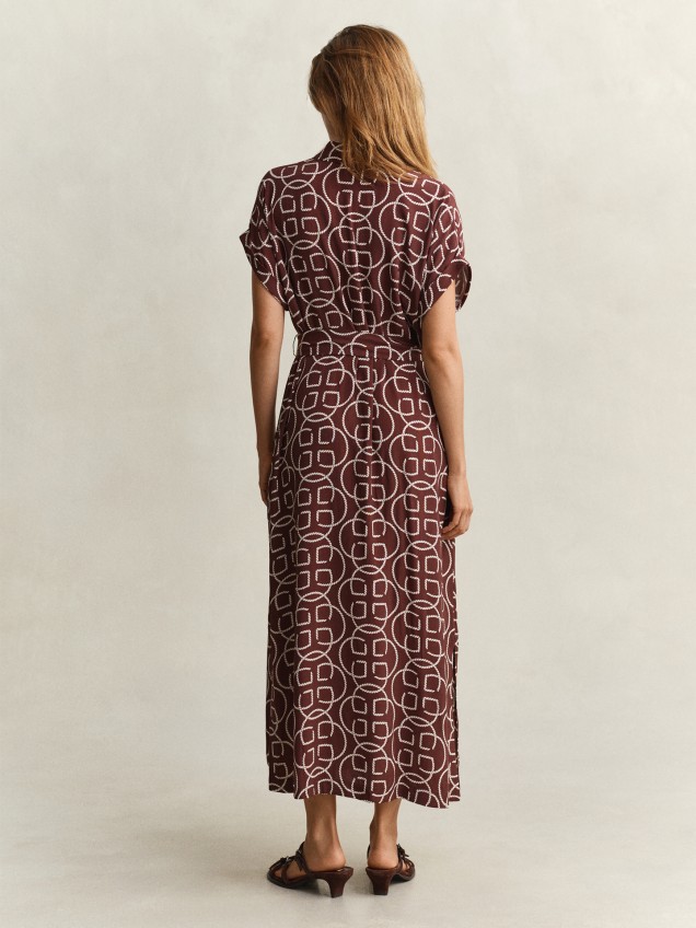Vestido Camiseiro com Padrão