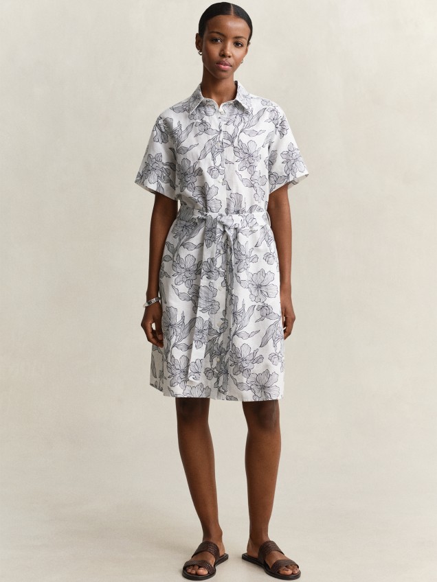 Vestido Camiseiro com Estampado