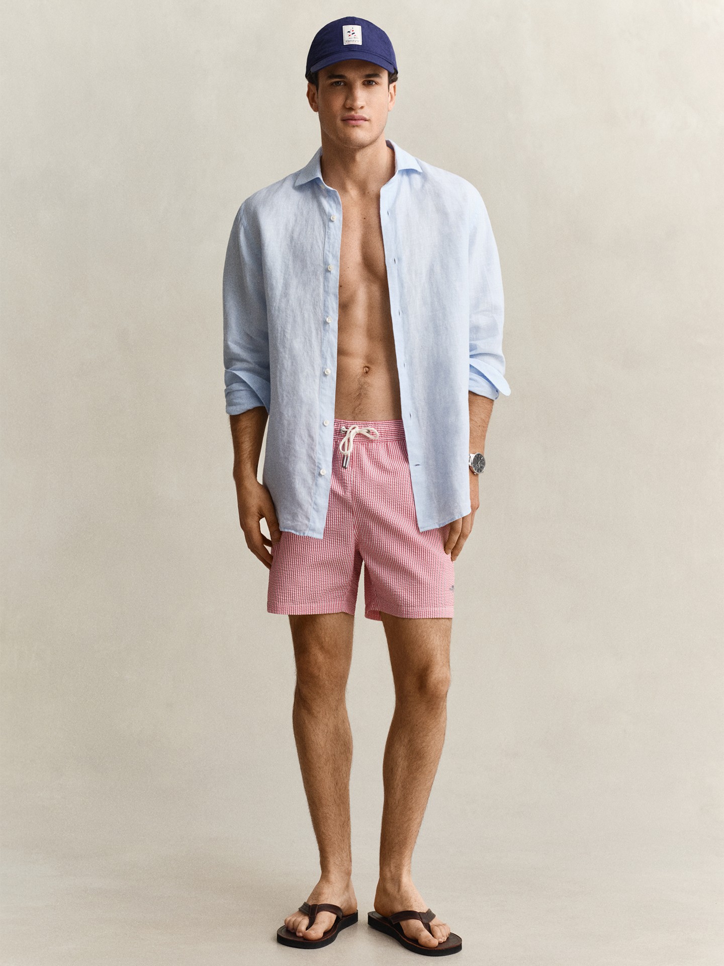 Calções de Banho às Riscas