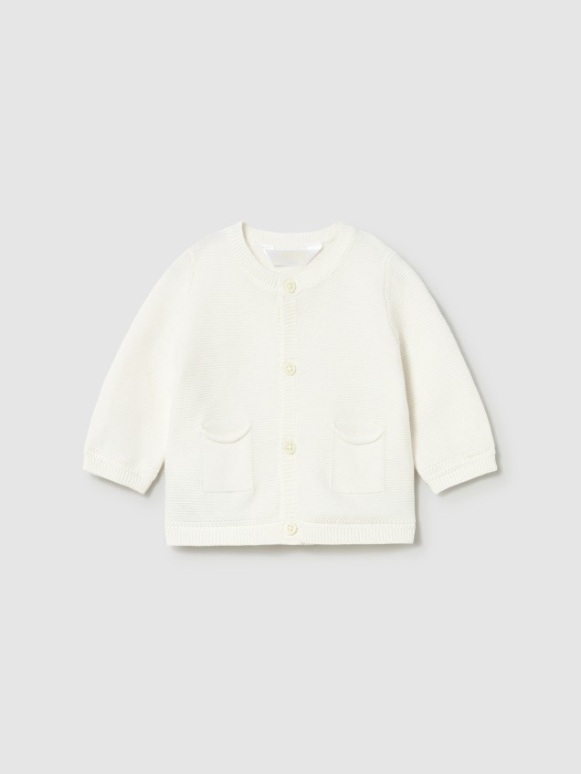 Casaco de Malha com Bolsos Frontais