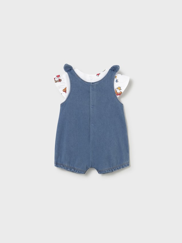Conjunto de Jardineira e T-shirt