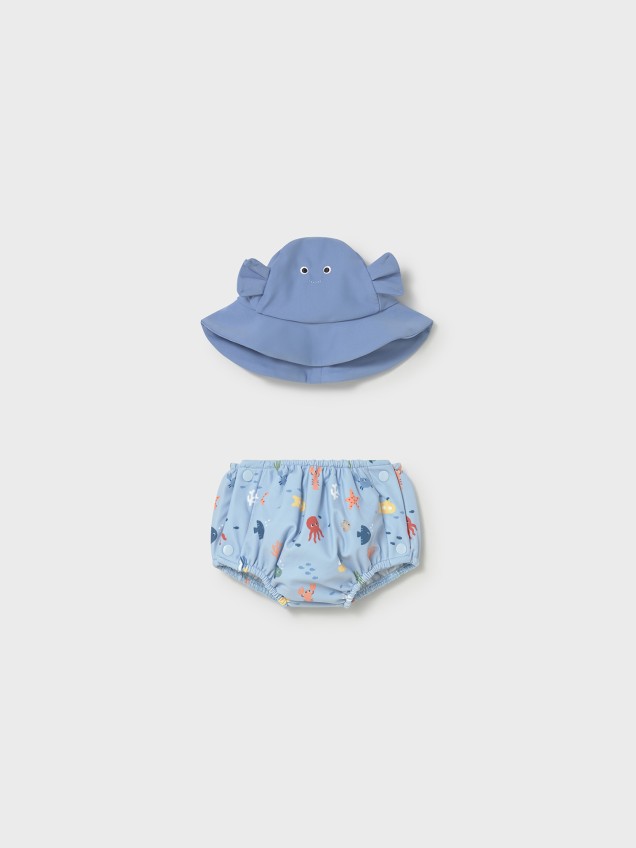 Conjunto de Cueca de Banho e Chap�u
