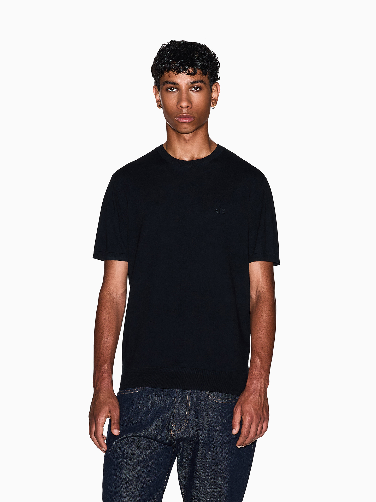 T-shirt de Malha com Bordado