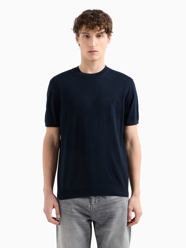 T-shirt de Malha com Bordado