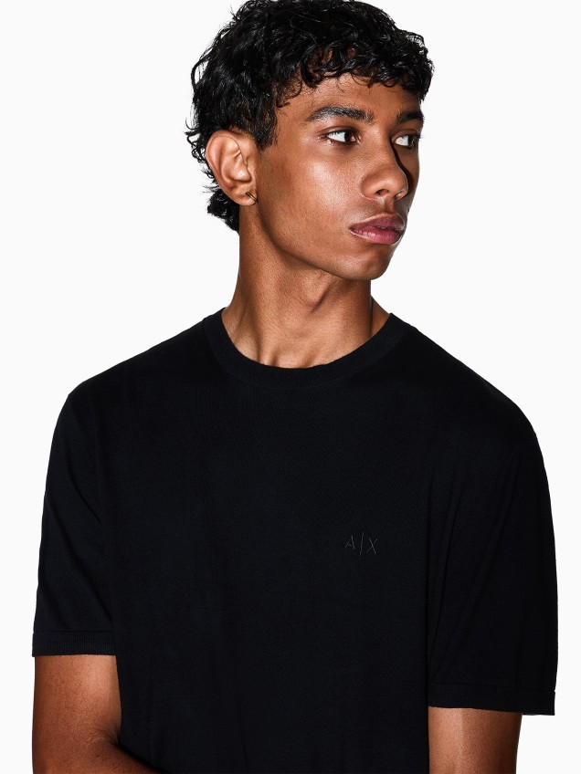 T-shirt de Malha com Bordado