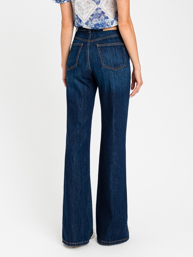 Calças de Ganga de Perna Larga