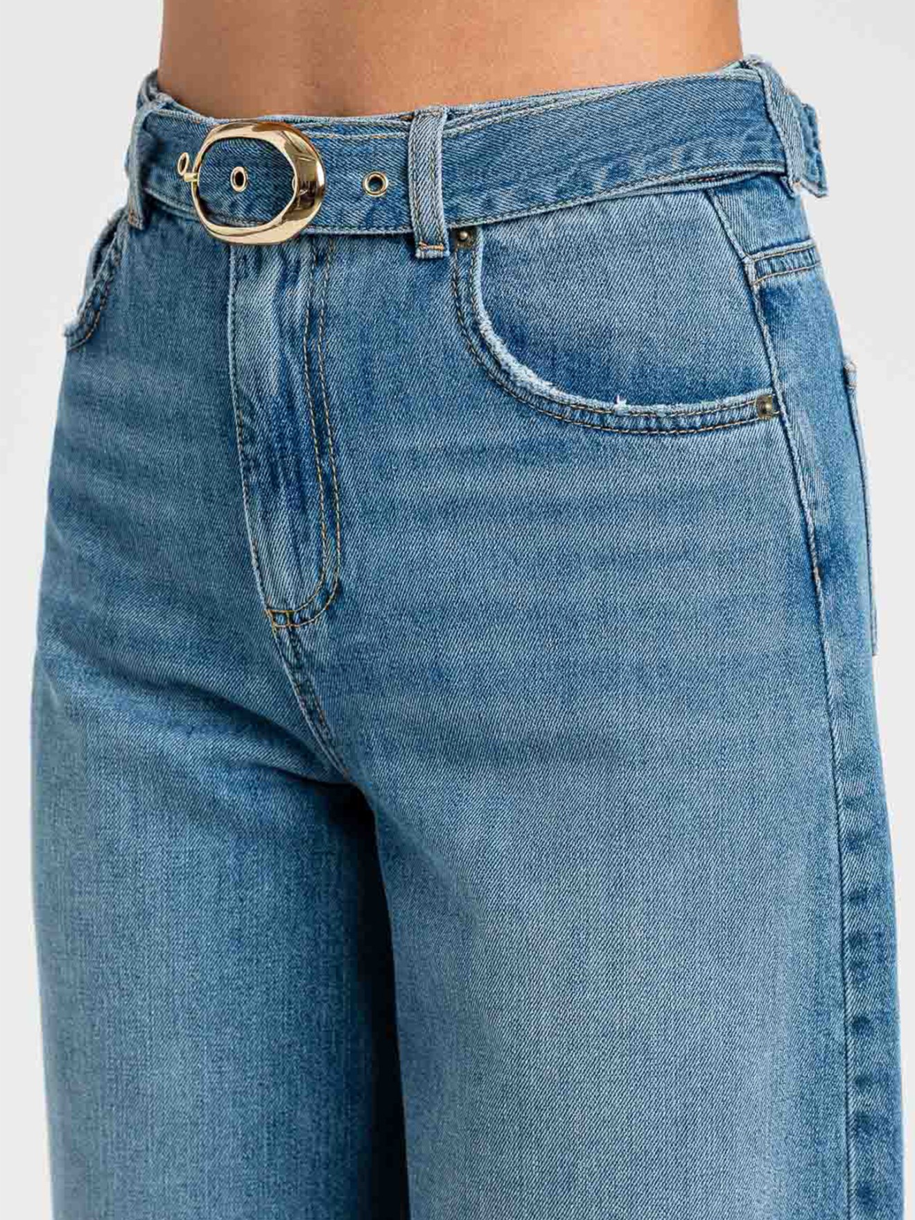 Cal�as de Ganga de Perna Larga com Cinto