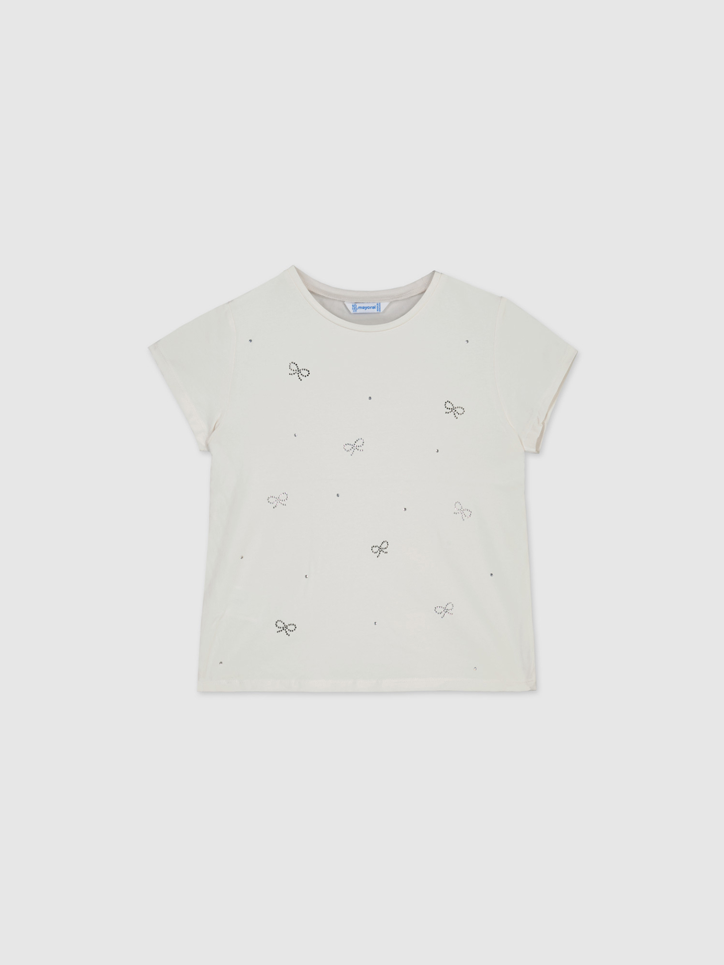 T-shirt com Laços de Strass