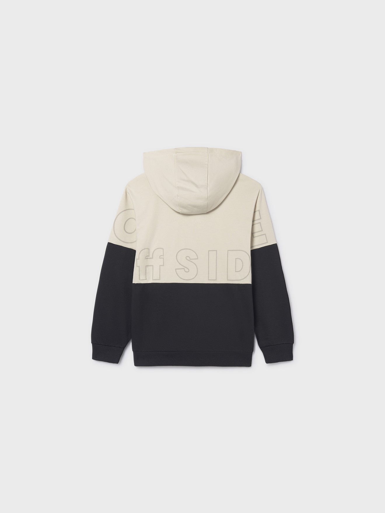 Sweatshirt com Capuz em Bloco de Cor
