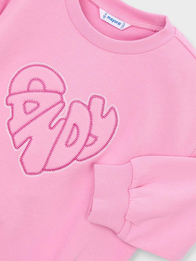 Sweatshirt com Bordado Frontal