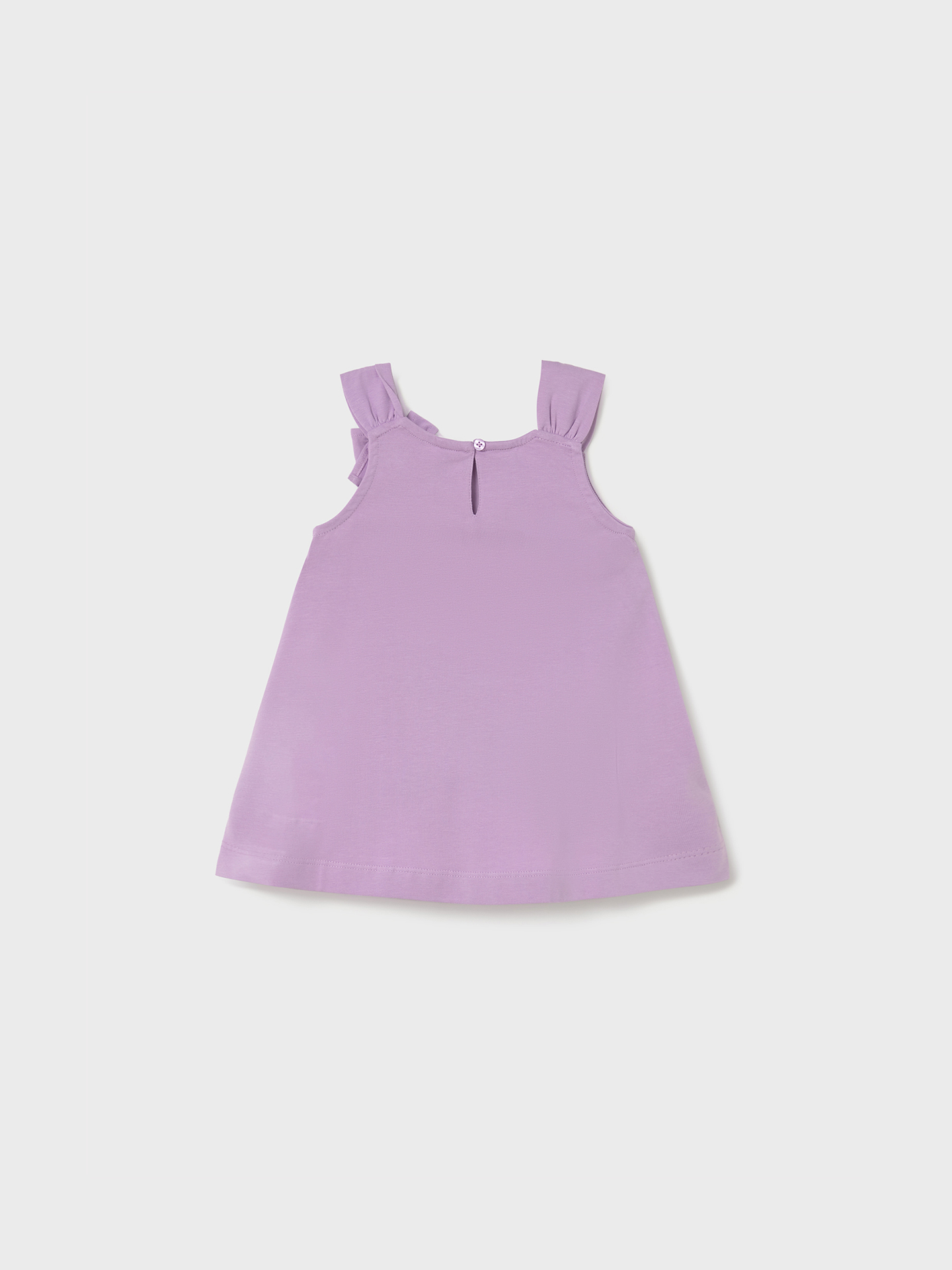 Vestido de Alças com Estampado e Apliques