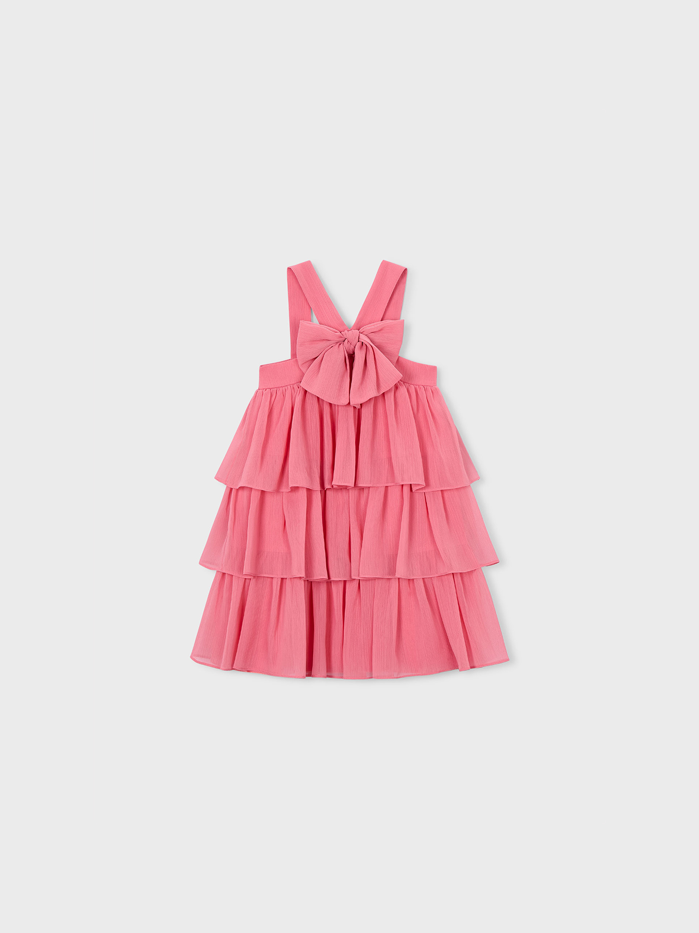 Vestido com Folhos e Laço