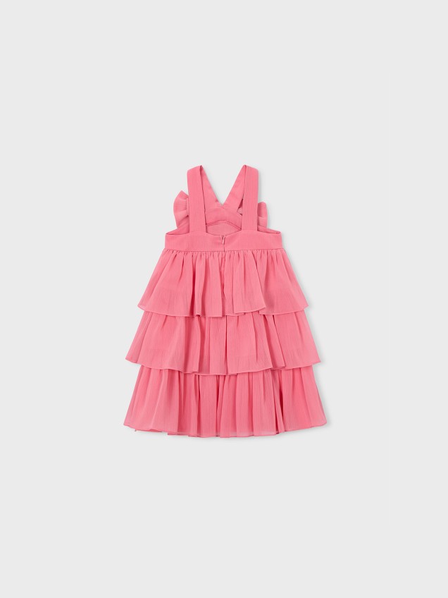 Vestido com Folhos e Laço