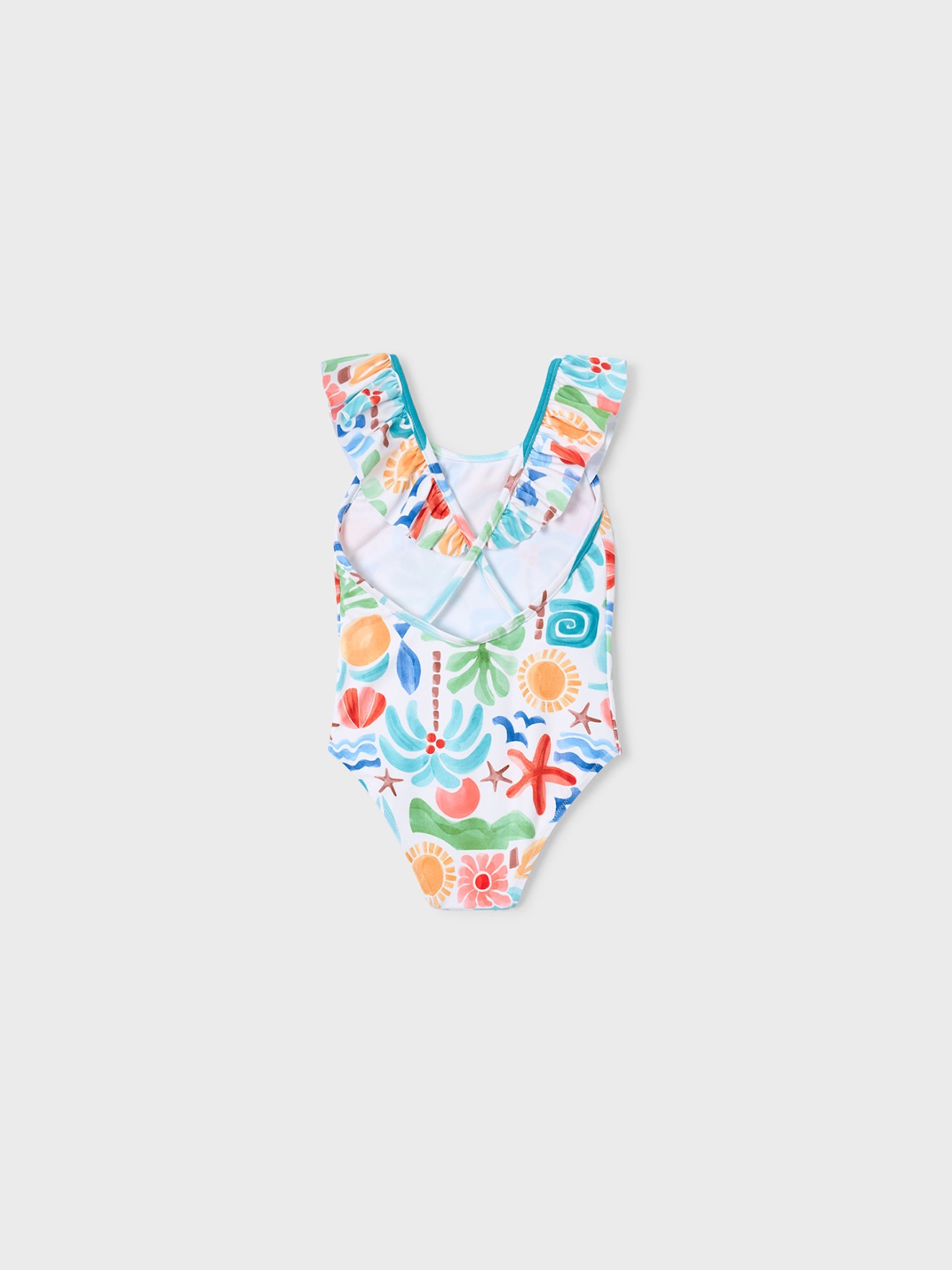 Fato de Banho com Folhos nas Al�as