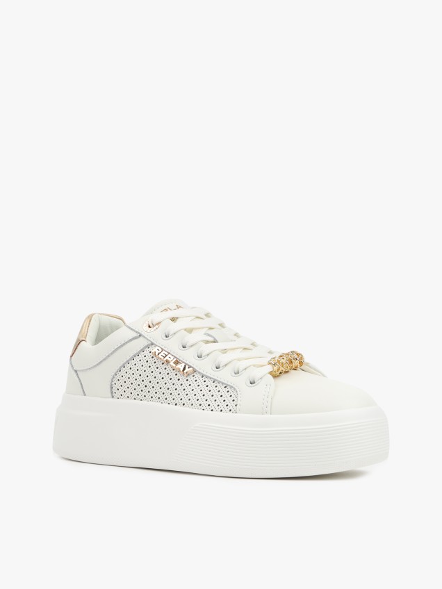 Sapatilhas Notting em Pele