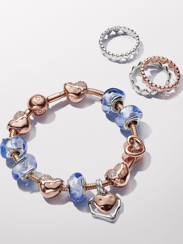 Anel Fila de Corações