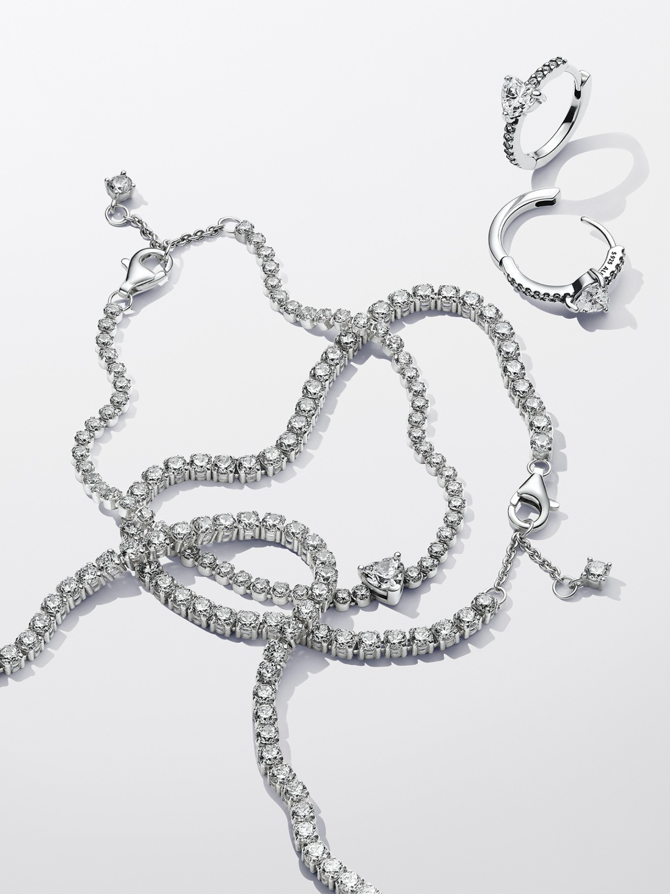 Argolas Sparkling Heart