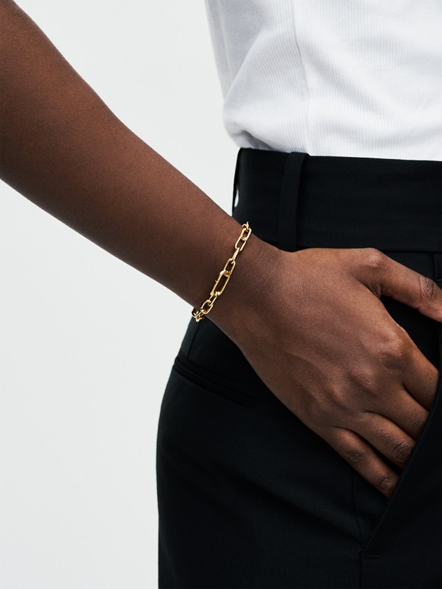 Pulseira de Corrente de Elos Pequenos