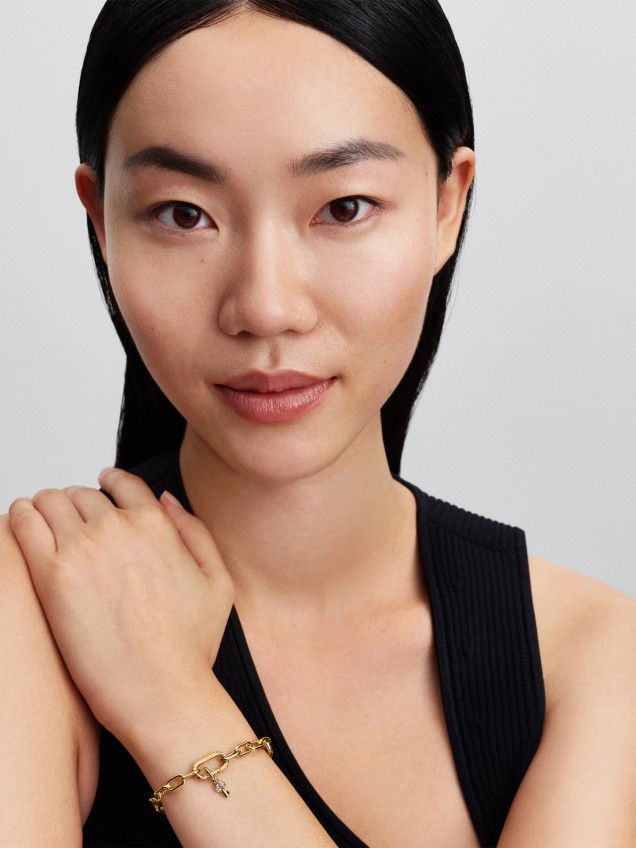 Pulseira de Corrente de Elos Pequenos