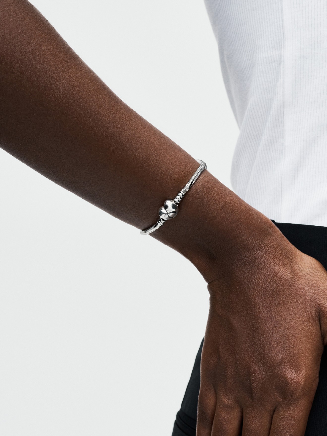 Pulseira Malha Snake e Coração