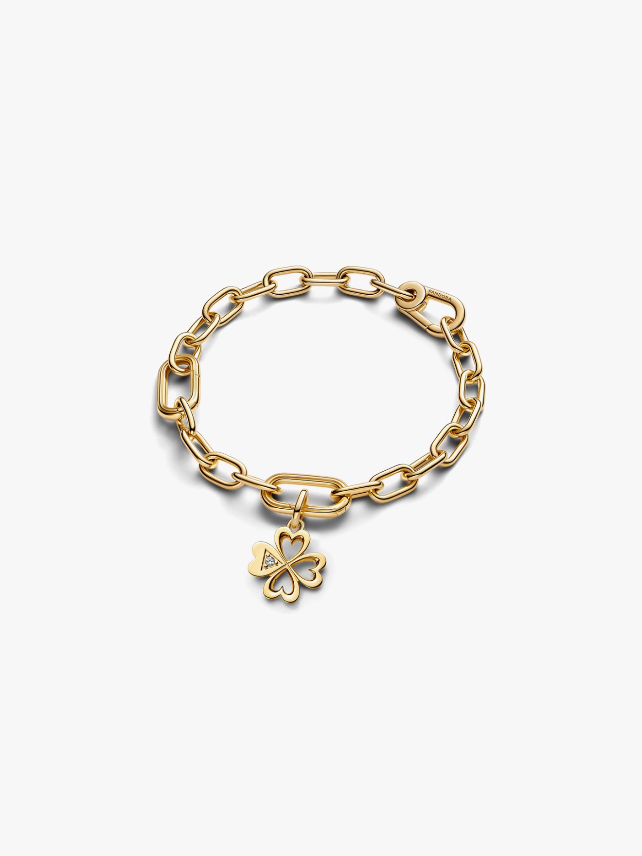 Conta Medalh�o Trevo de Quatro Folhas Cora��o