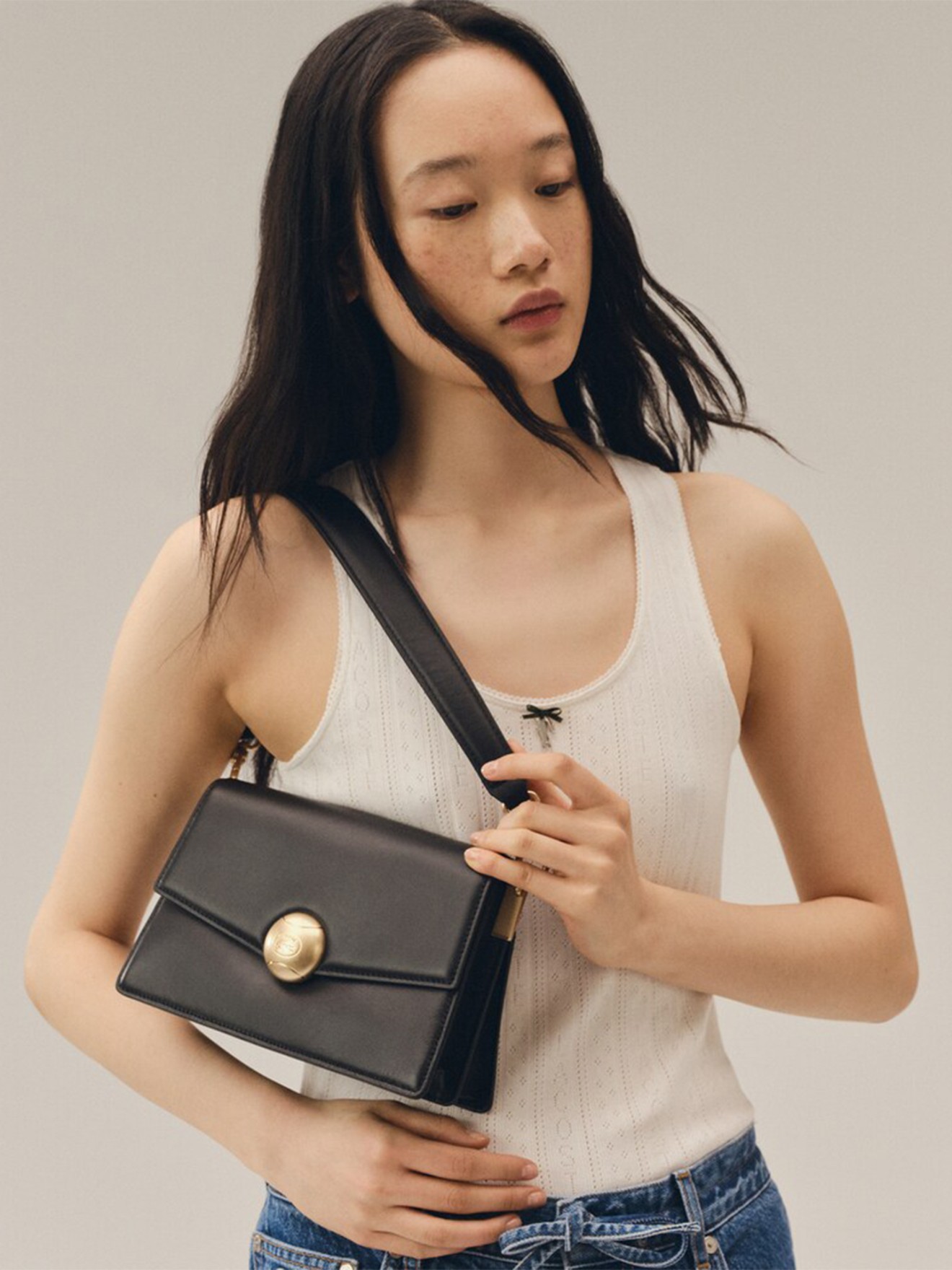 Mala de Tiracolo Tennis Bliss em Pele