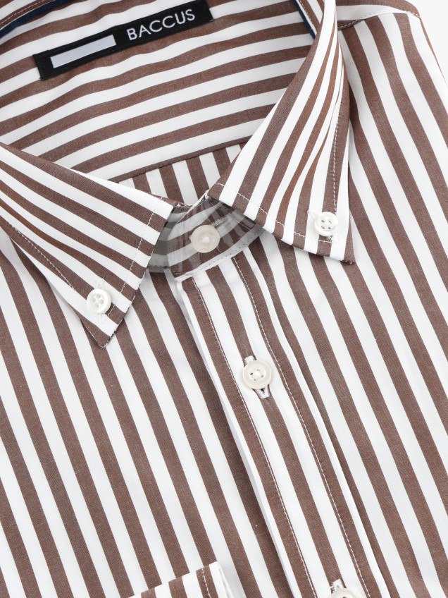 Camisa de Manga Comprida às Riscas