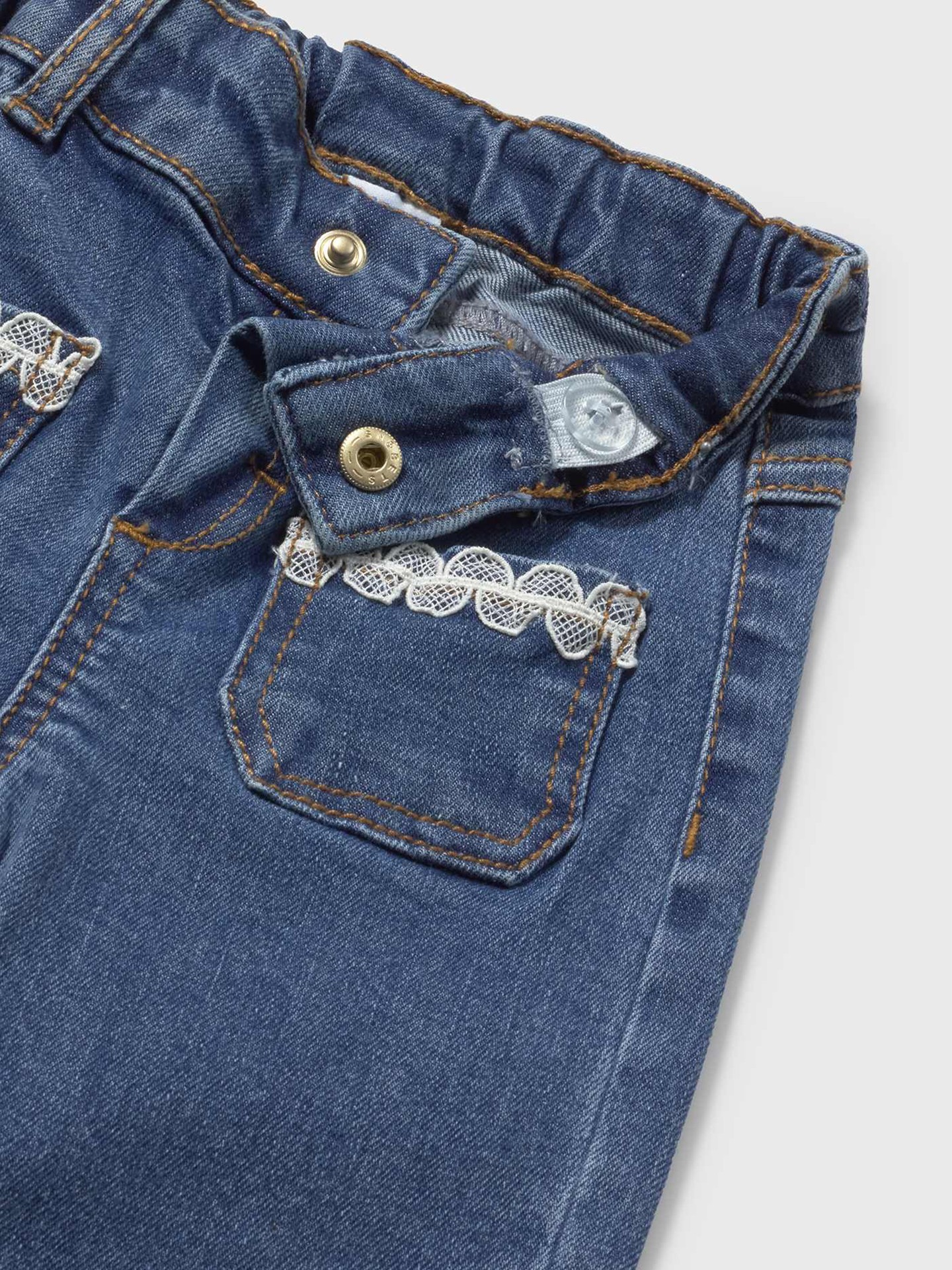 Calças de Ganga com Renda