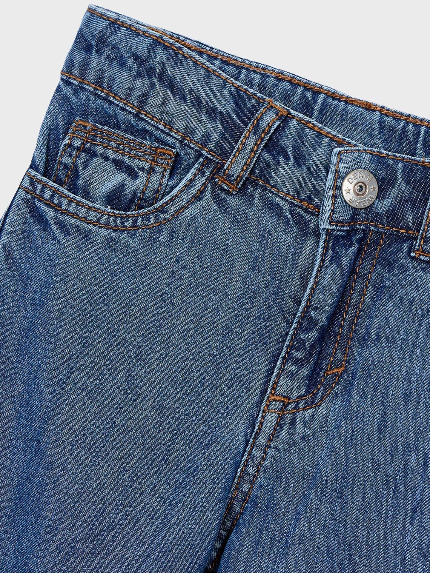 Calças de Ganga Fluidas de Perna Larga