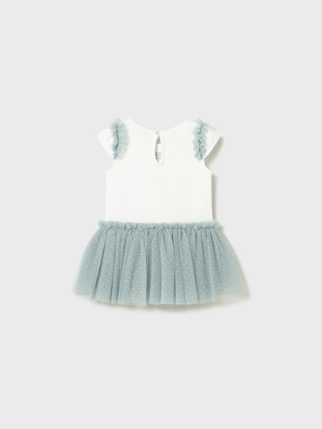 Vestido com Saia de Tule