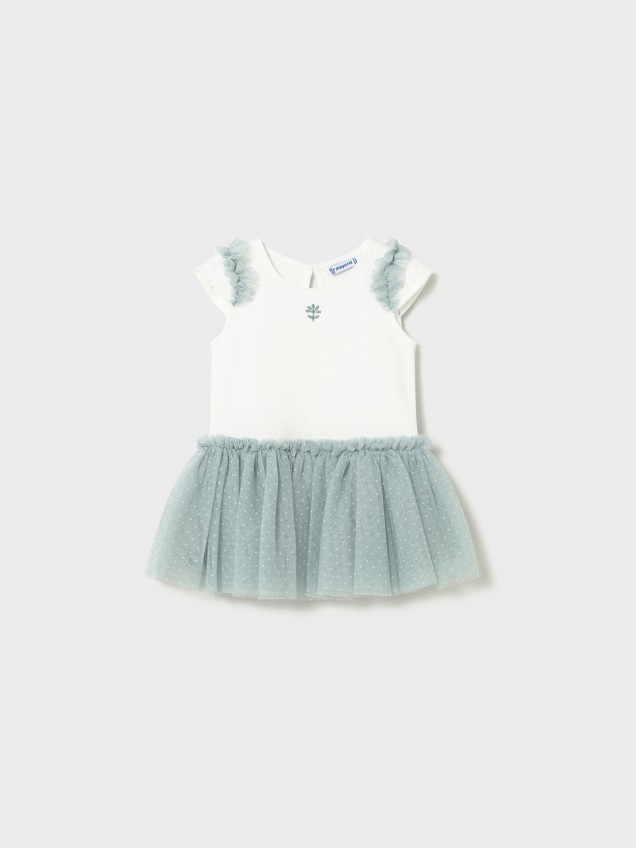 Vestido com Saia de Tule